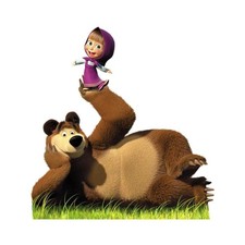 Cialda Ostia Masha E Orso Cartoni Bambini Festa Decorazioni Torta Cerimonie