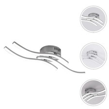 Plafoniera Tripla Linea Forma Onda No Lampeggiante Decorazione Luce Lampada Creativa