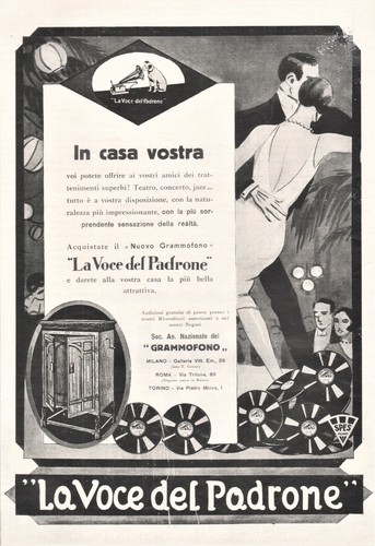 Pubblicita 1929 grammofono - 1929,