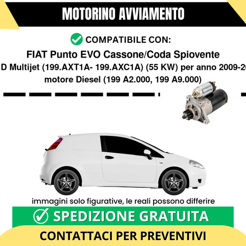 Motorino avviamento fiat punto - avviamento,