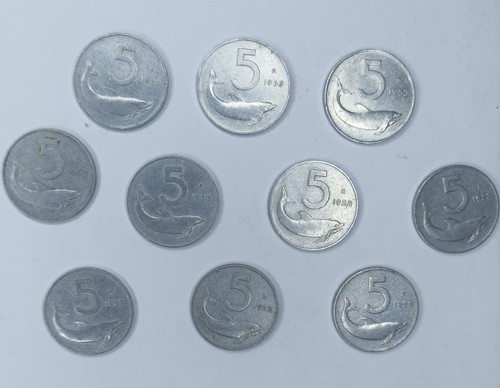 Lire delfino 1953 lotto 10 - lire,
