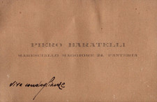 ANNI '30 / '40 - BIGLIETTO DA VISITA MARESCIALLO MAGGIORE 24° FANTERIA -