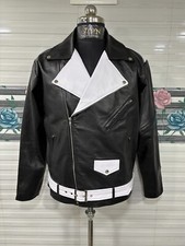 Giacca moto biker uomo 100%