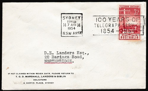Australia fdc 1954 07 - australia,