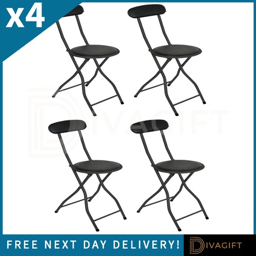 Black padded folding high - 4,