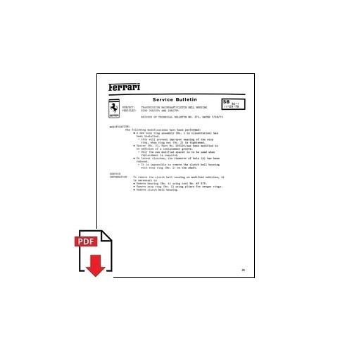 1979 ferrari service - service, bulletin