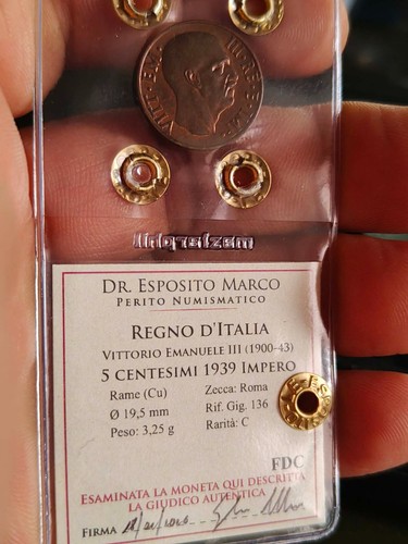 Centesimi 1939 fdc periziato - 5,