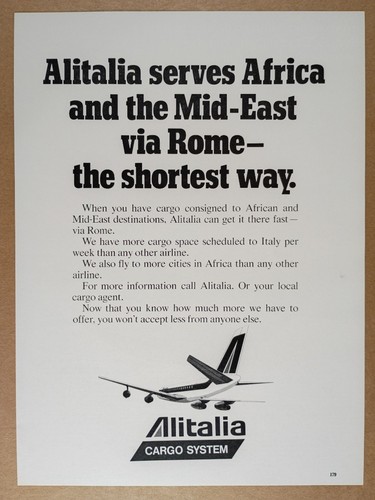 Pubblicità alitalia cargo - alitalia,