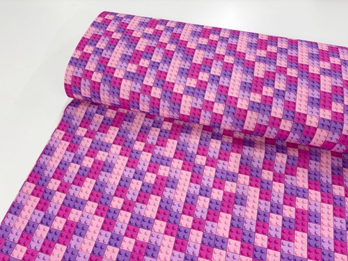 Mattoni rosa tessuto cotone - mattoni,