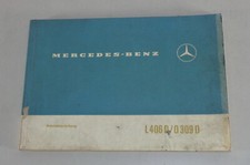Betriebsanleitung Mercedes Düdo Transporter T2 L 406 D / O 309 D von 06/1968