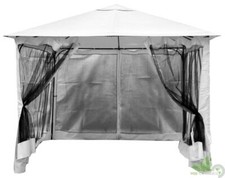 SET TELI ZANZARIERE PER GAZEBO 300X300CM 3X3MT TENDE CON ZIP ESTERNO GIARDINO
