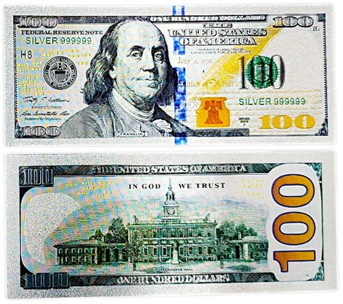 Banconota 100 placcata - 100€,