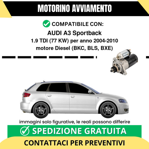 Motorino avviamento audi - avviamento, a3