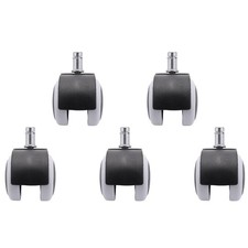 3X(Ruote girevoli da 50 mm per sedie da ufficio - Set di 5 - bianco e nero X7A7)