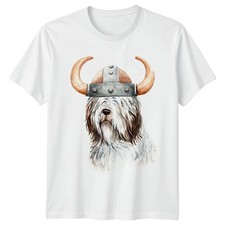 T-shirt da uomo razza di cane vichingo maglietta divertente per animali...