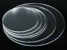 Disco in plexiglass trasparente 6 mm Taglio Laser Tondo cerchio Ø da 20 a 90 cm