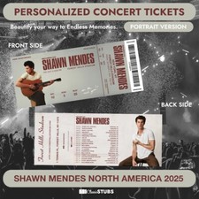 Biglietto concerto personalizzato SHAWN MENDES NORTH AMERICA 2025 TOUR