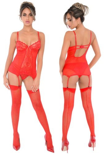 Guepiere con perizoma tanga - , e