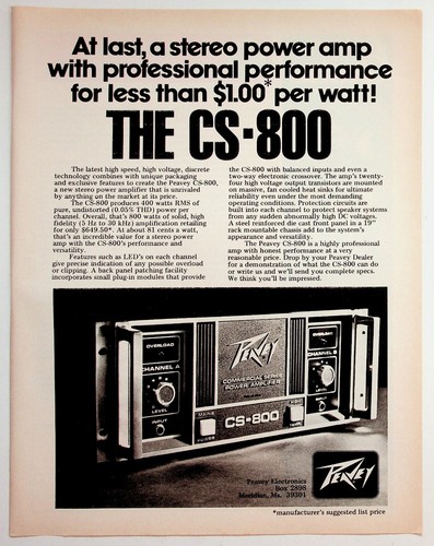 Peavey 800 amplificatore di - peavey,