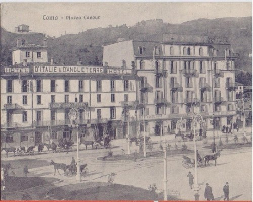 Cartolina como piazza cavour - como,,
