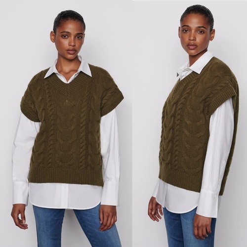 Gilet lana merino maglia - , cavo
