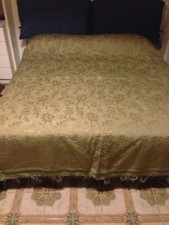 Coperta copriletto matrimoniale vintage lavorato a mano antico antiquariato
