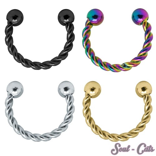 Finto piercing setto anello - un,