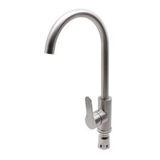 Miscelatore Rubinetto satinato girevole per lavello Cucina completo di kit R-P01