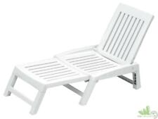 LETTINO SDRAIO DA PISCINA ORFEO RESINA BIANCO 177x61x30 cm GIARDINO POGGIAPIEDI