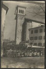 Cartolina di Tolmezzo - Le nuove campane sono alzate alla Torre - (C4200)