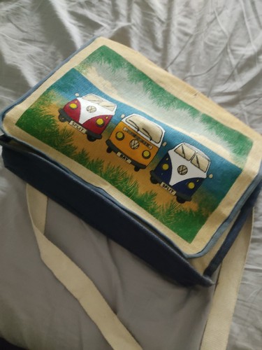 Borsa tracolla vintage blu e - borsa,