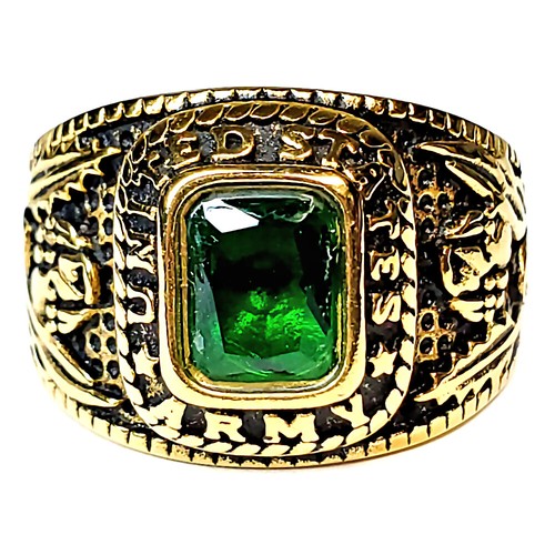 Anello uomo simulato - uomo, smeraldo