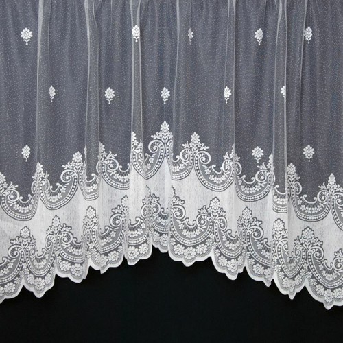 Tenda rete bianca floreale - tenda, a
