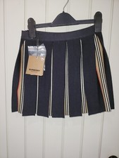 Gonna blu navy a pieghe