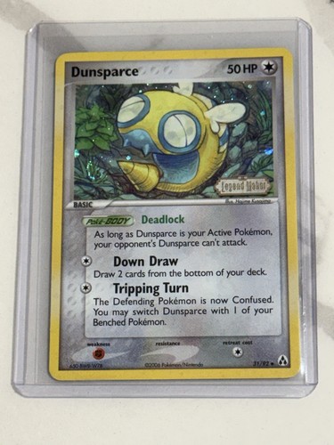 Carta pokemon dunsparce - carta,
