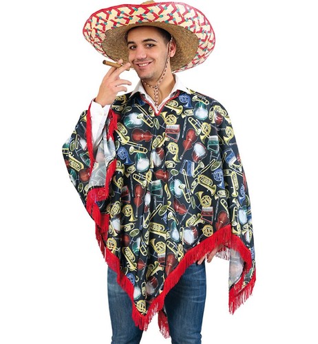 Poncho uomo musica messicano - poncho,