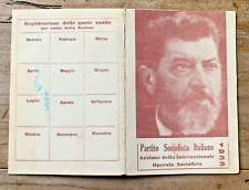 TESSERA-PARTITO SOCIALISTA