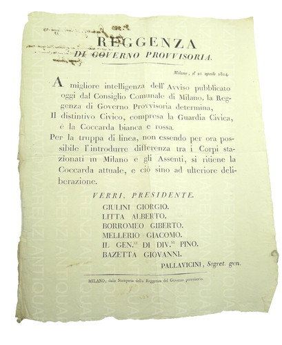 Antico documento napoleone - antico,