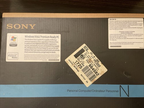 Sony vaio vgn windows vista - sony,