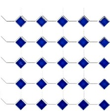 Octagonales Mosaico Bianco Blu