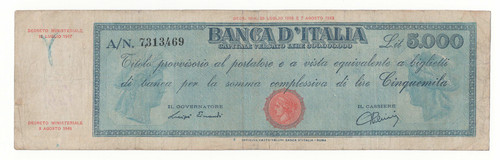 5000 lire titolo - 5000,