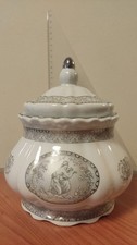 Potiche Porcellana T. Limoges France Contenitori Vaso Decorato a Mano 15cm h Mcx
