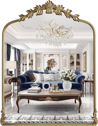 Elegante specchio antico oro