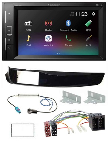 Pioneer dab mp3 2din - pioneer, bluetooth