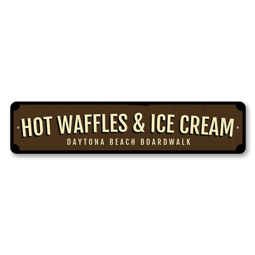 Insegna hot waffles - insegna, e
