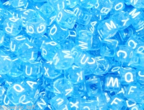 500 pezzi cubetti blu - , perline