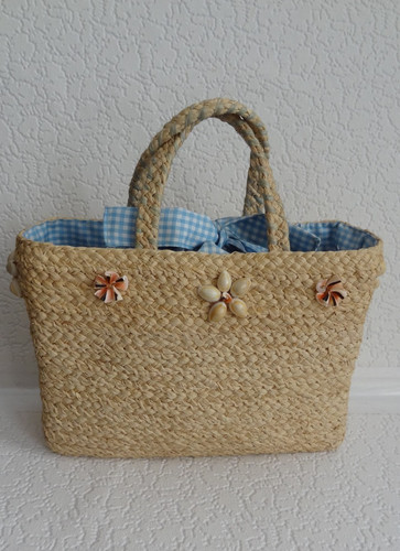 Borsa tote paglia fatta - in,