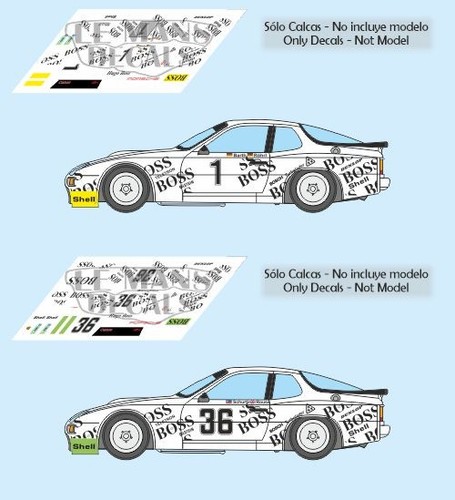 Decals porsche 924 gtr - 924, le