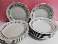 Richard Ginori 12 PIATTI PIANI FONDI Antico Doccia Onda geometrico cerchi blu