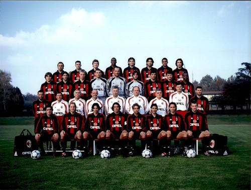 Cartolina squadra milan - squadra,
